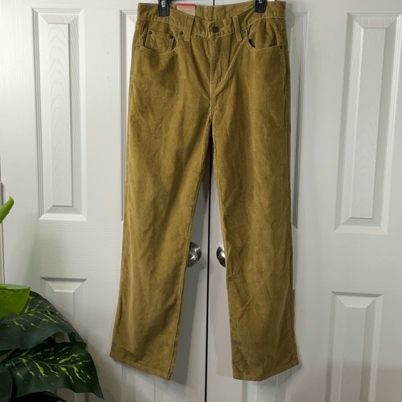 Levi’s Low Pro Mid- Rise Olive Corduroy Jeans Green Size 29x30 - Picture 4 of 10